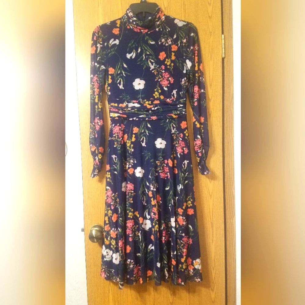 Eliza J Floral Long Sleeve Dress